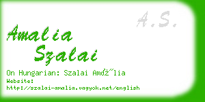 amalia szalai business card